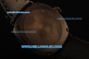 Panerai Radiomir Swiss ETA 6497 Manual Winding Movement PVD Case with Black Dial and Black Leather Strap