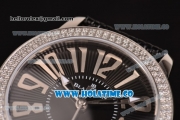 Blancpain Women Ladybird Ultraplate Miyota 9015 Automatic Steel Case with Diamonds Bezel and Black Dial (G5)