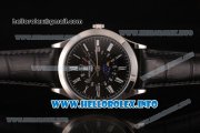 Patek Philippe Grand Complications Perpetual Calendar Miyota Quartz Steel Case with Black Dial and White Roman Numeral Markers
