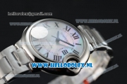 Cartier Ballon Bleu De Citizen Automatic Steel Case White Dial Roman Numeral Markers and Steel Bracelet