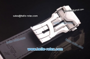 Hublot Big Bang Diamond Bezel HUB4100 Steel Case with Black Dial and Black Leather Strap-1:1 Original