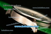 IWC Portuguese Chrono Miyota OS20 Quartz Steel Case with Green Leather Strap and Green Dial