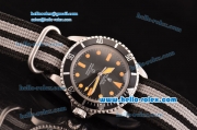 Rolex Submariner Vintage Swiss ETA 2836 Automatic Steel Case with Black Dial and Yellow Markers