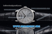 Rolex Cellini Clone Rolex 3132 Automatic Steel Case with Silver Dial Black Leather Strap - (BP)