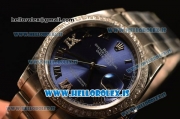 Rolex Datejust Blue Dial With Diamond Bezel Steel Rolex 3255