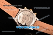 Breitling Chronomat Evolution Swiss Valjoux 7750 Automatic Steel Case with Black Dial and Yellow Gold Stick Markers (BP)