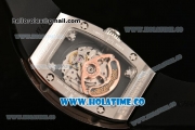 Richard Mille RM007 Miyota 6T51 Automatic Steel Case with Diamonds Dial and Black Rubber Strap