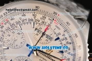 Breitling Montbrillant Datora Chrono Swiss Valjoux 7751 Automatic Steel Case/Bracelet with White Dial and Stick Markers - 1:1 Original (J12)