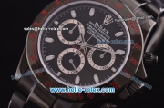 Rolex Daytona Pro-Hunter Swiss Valjoux 7750 Automatic PVD Case/Strap with Black Dial