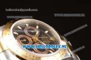 Rolex Cosmograph Daytona 4130 Automatic Yellow Gold Case with Black Dial Stick Markers and Two Tone Bracelet (BP)