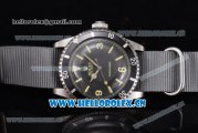 Rolex Submariner Vintage Asia 2813 Automatic Steel Case with Grey Dial Stick/Arabic Number Markers and Grey Nylon Strap