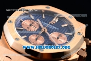 Audemars Piguet Royal Oak 41MM Chronograph Swiss Valjoux 7750 Automatic Rose Gold Case/Bracelet with Blue Dial (EF)