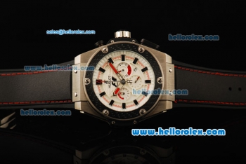 Hublot King Power F1 Chronograph Quartz Movement Steel Case with White Dial and Black Rubber Strap