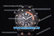 Audemars Piguet Royal Oak Offshore Diver Chronograph Clone AP Calibre 3126 Automatic PVD Case Black Rubber Strap Black Dial and Stick Markers (EF)