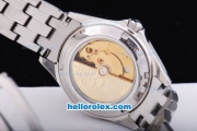 Omega DeVille Co-Axial Automatic with White Dial and Yellow Marking