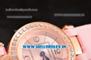 Cartier Pasha C Swiss Quartz Rose Gold Case with Diamonds Bezel and Pink Dial