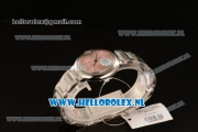 1:1 Cartier Ballon Bleu De 2671 Auto Steel Case with Pink Dial and Steel Bracelet