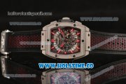 Hublot MP-06 Senna Chrono Miyota OS20 Quartz Steel Case with Skeleton Dial and Red Stick Markers