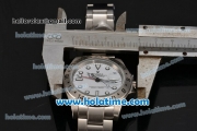 Rolex Explorer II Oyster Perpetual Swiss ETA 2836 Automatic Movement Full Steel with White Dial