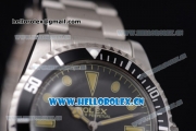 Rolex Submariner Vintage 1950's Asia 2813 Automatic Stainless Steel Case/Bracelet with Black Dial and Dot Markers