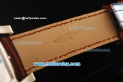 Parmigiani Kalpa XL Swiss Tourbillon Manual Winding Movement Steel Case with Brown Leather Strap