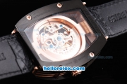 Richard Mille Tourbillon with PVD Case and Black Leather Strap