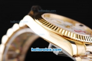 Rolex Day-Date II Automatic Movement Full Gold with White Dial and Roman Markers