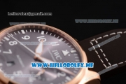 IWC Big Pilot Clone IWC 521111 Automatic Rose Gold Case with Brown Dial and Brown Leather Strap Arabic Numeral Markers