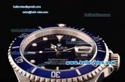 Rolex Submariner Asia 2813 Automatic Steel Case/Strap with Blue Dial and Super LumiNova Markers - ETA Coating