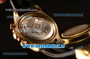 Rolex Daytona Yellow Gold Rolex 4130 Auto Rubber Best Edition 1:1 Clone Black Dial 116518LN