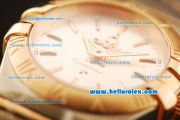 Omega Constellation Swiss Quartz Steel Case with Rose Gold Bezel and Silver Dial-Rose Gold Stick Markers