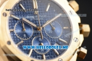 Audemars Piguet Royal Oak Miyota Quartz Yellow Gold Case/Bracelet with Blue Dial and Stick Markers