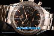 Omega Speedmaster '57 Co-Axial Chronograph Clone Omega 9300 Automatic Steel Case/Bracelet with Black Dial and Stick Markers (EF)