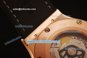 Hublot Classic Fusion Swiss ETA 2824 Automatic Rose Gold Case with Brown Dial and Black Leather Strap-1:1 Original