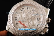 Rolex Daytona Automatic Movement Steel Case with Diamond Bezel-Diamond Dial and Black Numeral Hour Markers