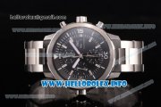 IWC Aquatimer Chrono Swiss Valjoux 7750 Automatic Full Steel with Black Dial and Stick Markers