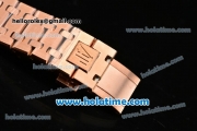 Audemars Piguet Royal Oak Swiss ETA 2824 Automatic Full Rose Gold with Sitck Markers and Black Dial - 1:1 Original