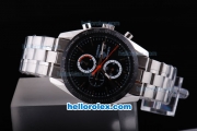 Tag Heuer Carrera Chronograph Automatic Movement Black Bezel with Black Dial-New Version