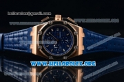 Audemars Piguet Royal Oak Offshore Juan Pablo Montoya Chrono Miyota OS10 Quartz Rose Gold Case with Blue Dial and Blue Leather Strap (EF)