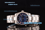 Rolex Air-King Oyster Perpetual Automatic with Blue Dial and Red Number Marking-2007 Model