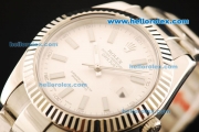 Rolex Datejust II Swiss ETA 2836 Automatic Movement Full Steel with White Dial and White Stick Markers