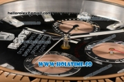 Rolex Daytona Swiss Quartz Rose Gold Case with Black Dial - Wall Clock