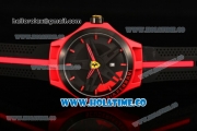 Ferrari Scuderia Ferrari Orologi 2015 Miyota 2035 Quartz Red PVD Case with Black Dial and Red Stick Markers