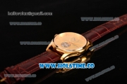 Patek Philippe Calatrava Tourbillon Swiss ETA 2824 Automatic Yellow Gold Case with Stick Markers and Gold Dial