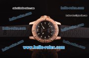 Chopard L.U.C. Pro One Swiss ETA 2824 Automatic Rose Gold Case with Black Dial and Black Rubber Strap