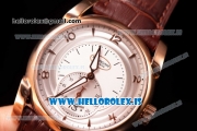 Parmigiani Chronometre Clone Original Movement Rose Gold Case With Calfskin Leather Sliver Dial