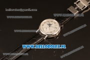 Breguet Classique Moonphase 9015 Auto Steel Case with White Dial and Black Leather Strap