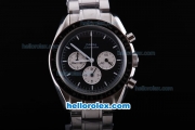 Omega Speedmaster Chronograph Automatic with Black Dial and Black Graduated Bezel