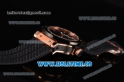 Hublot Big Bang Swiss Tourbillon Automatic Movement Rose Gold Case with Black Dial and Black Rubber Strap (PK)