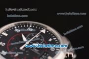 IWC Pilots Top Gun Miramar Chrono Miyota Quartz Full Steel with Black Dial and White Arabic Numeral Markers